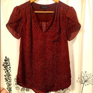 ❤️ polka dot red top sz XS